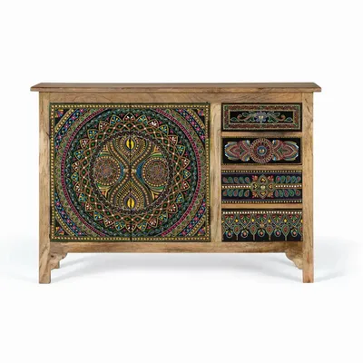 Sideboards - Multicolored mango wood sideboard - GINER Y COLOMER