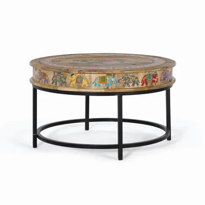 Tables basses - Table basse en bois manguier et métal - GINER Y COLOMER
