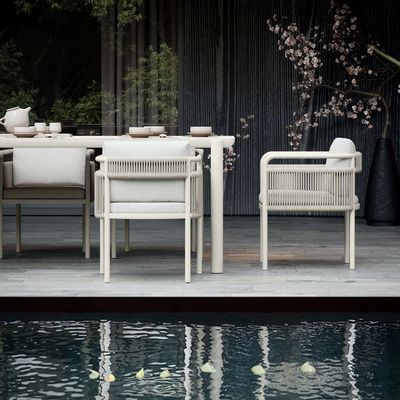Lawn tables - Link-bisque Dining Set For 8 - SNOC
