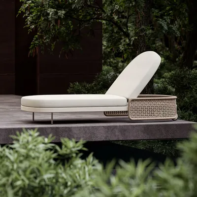 Lawn sofas - Miura-bisque Sun Lounger - SNOC