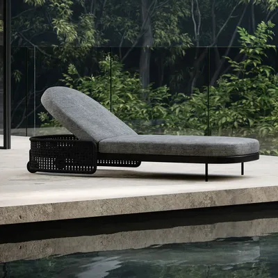 Lawn sofas - Miura-nightfall Sun Lounger - SNOC