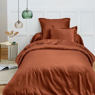 Linge de lit - Housse de couette 100% Coton 140 x 200 cm Paprika - COTON PUR