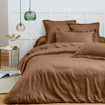 Linge de lit - Housse de couette 100% Coton 240 x 220 cm Taupe - COTON PUR
