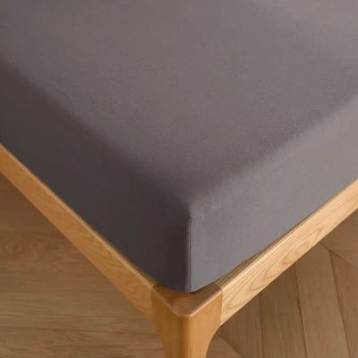 Linge de lit - Drap housse 100% Coton 90 x 190 cm Ardoise - COTON PUR