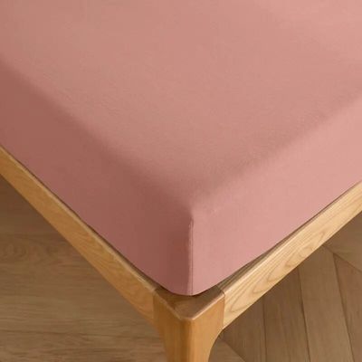 Linge de lit - Drap housse 100% Coton 200 x 200 cm Vieux Rose - COTON PUR