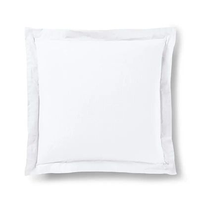 Linge de lit - Taie d'oreiller 100% Coton Volant plat piqué 63 x 63 cm Neige - COTON PUR