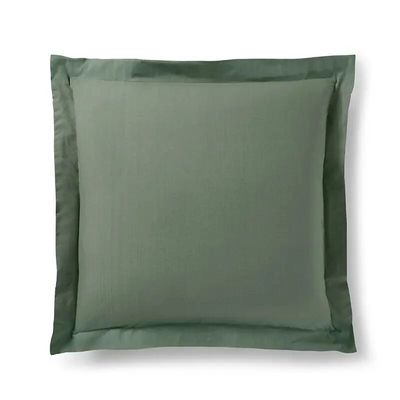 Linge de lit - Taie d'oreiller 100% Coton Volant plat piqué 63 x 63 cm Romarin - COTON PUR