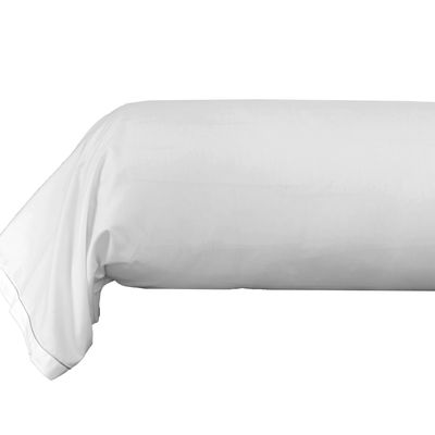 Bed linens - Percale Bolster Case 45 x 185 cm Pure Combed Long Staple Cotton 80 Thread Count/cm² Snow - COTON PUR