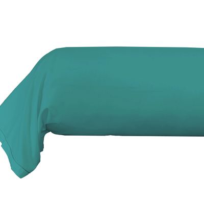 Linge de lit - Taie de traversin Percale 45 x 185 cm Pur Coton Peigné Longues Fibres 80 Fils/cm² Paon - COTON PUR