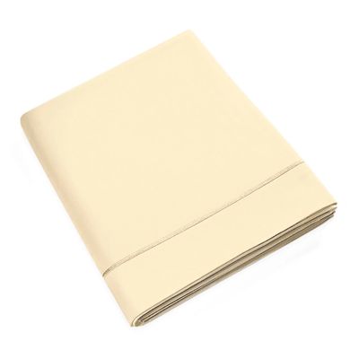 Linge de lit - Drap Plat Percale 240 x 300 cm Pur Coton Peigné Longues Fibres 80 Fils/cm² Ivoire - COTON PUR
