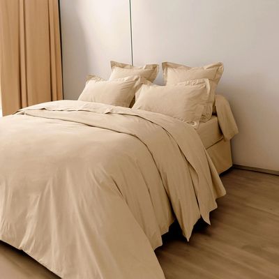 Linge de lit - Housse de couette Percale 260 x 240 cm Pur Coton Peigné Longues Fibres 80 Fils/cm² Lin - COTON PUR