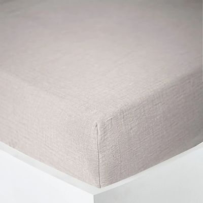 Bed linens - Cotton Gauze Fitted Sheet 160 x 200 cm Pearl - COTON PUR