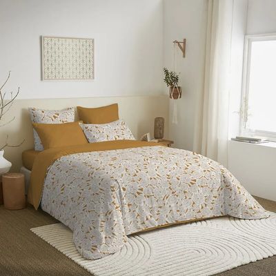 Linge de lit - Pack Complet Housse de couette Imprimé 240 x 260 cm - Drap housse 180 x 200 cm King Size - 100% Coton 57 Fils - COTON PUR