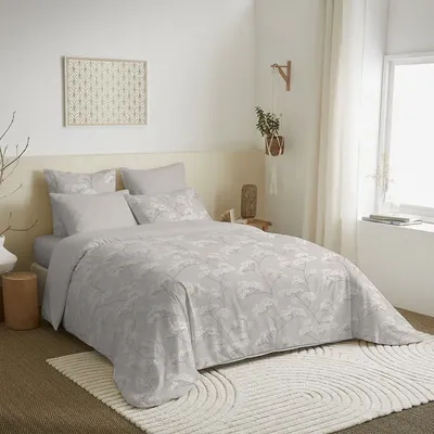 Linge de lit - Pack Complet Housse de couette Imprimé 220 x 240 cm - Drap housse 160 x 200 cm - 100% Coton 57 Fils - COTON PUR