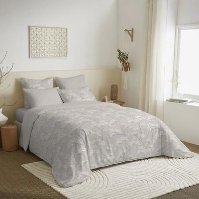 Linge de lit - Pack Complet Housse de couette Imprimé 220 x 240 cm - Drap housse 160 x 200 cm - 100% Coton 57 Fils - COTON PUR
