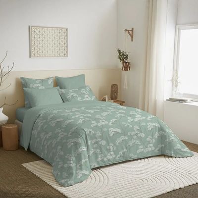 Linge de lit - Pack Complet Housse de couette Imprimé 240 x 260 cm - Drap housse 180 x 200 cm King Size - 100% Coton 57 Fils - COTON PUR