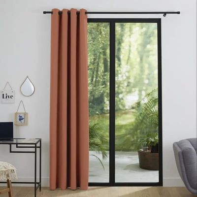 Curtains and window coverings - Blackout Curtain 140 x 260 cm Terracotta - COTON PUR