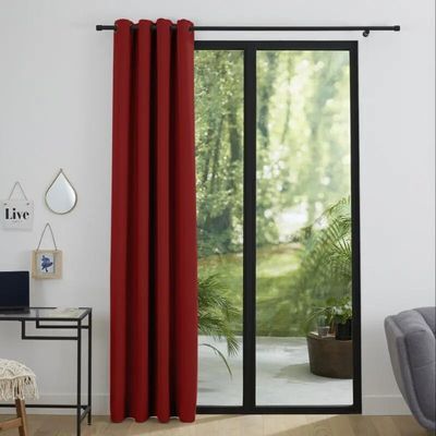 Rideaux et voilages - Rideau Occultant 140 x 260 cm Cerise - COTON PUR