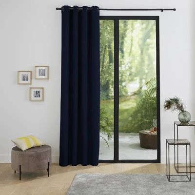 Rideaux et voilages - Rideaux Occultant Thermique 140 x 260 cm Bleu Nuit - COTON PUR