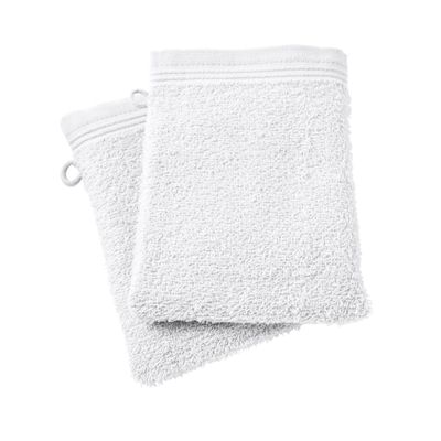 Autres linges de bain - Lot de 2 Gants de Toilette "Spa" 100% Coton 15 x 21 cm Neige - COTON PUR