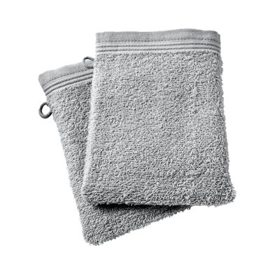 Autres linges de bain - Lot de 2 Gants de Toilette "Spa" 100% Coton 15 x 21 cm Perle - COTON PUR