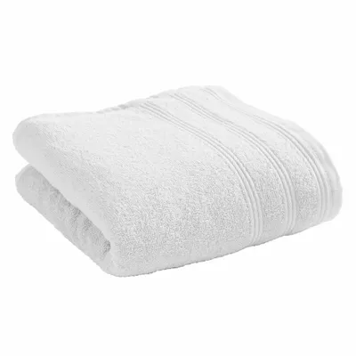 Serviettes de bain - Serviette de Toilette "Spa" 100% Coton 50 x 100 cm Neige - COTON PUR