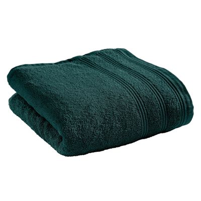 Bath towels - "Spa" Towel 100% Cotton 50 x 100 cm Emerald - COTON PUR