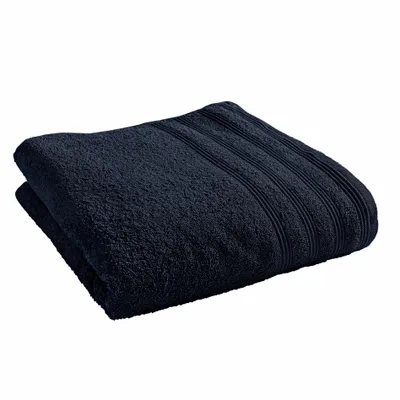 Serviettes de bain - Drap de Douche "Spa" 100% Coton 70 x 140 cm Bleu Nuit - COTON PUR