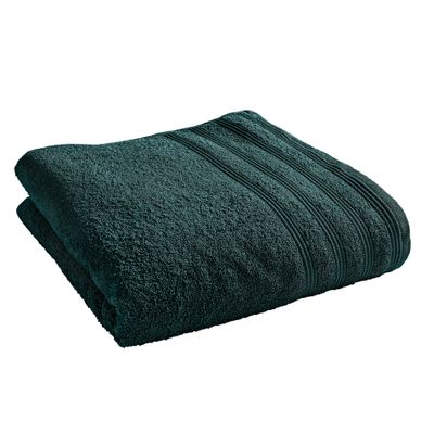 Serviettes de bain - Drap de Bain "Spa" 100% Coton 90 x 150 cm Emeraude - COTON PUR
