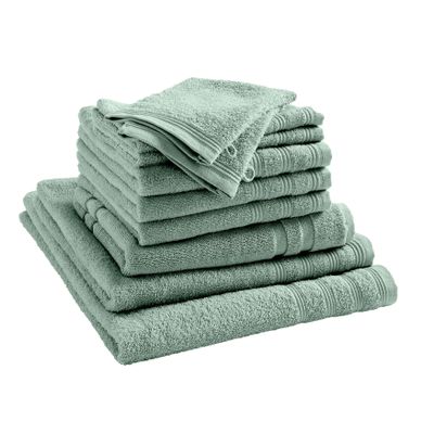 Autres linges de bain - Pack Éponge 10 Pièces "Spa" 100% Coton Menthe - COTON PUR