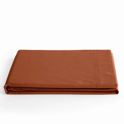 Bed linens - Flat Sheet 100% Cotton 240 x 300 cm Paprika - COTON PUR