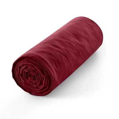 Linge de lit - Drap housse 100% Coton 180 x 200 cm Grenat - COTON PUR