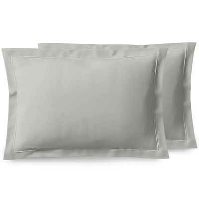 Linge de lit - Taie d'oreiller Percale 50 x 70 cm Pur Coton Peigné Longues Fibres 80 Fils/cm² Perle - COTON PUR
