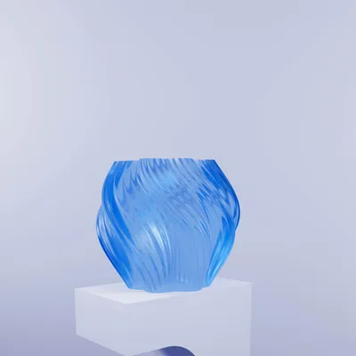 Vases - Vase « Glace glacée » | bleue - AURA 3D