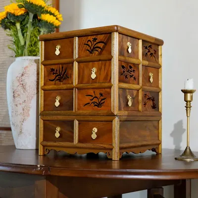 Storage boxes - Handmade Rotating Multifunctional Cabinet - THE ZHAI