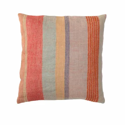 Coussins - Coussin à rayures rouges - ML FABRICS