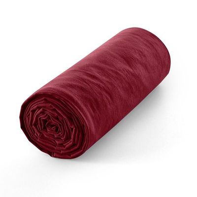 Bed linens - 100% Cotton Fitted Sheet 160 x 200 cm Garnet - COTON PUR