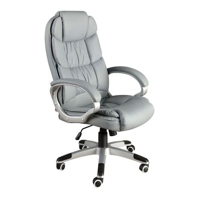 Chairs - Swivel office chair in grey leatherette - ANGEL CERDÁ