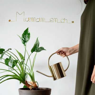 Other wall decoration - Gilded Brass Wire Wall Decoration\" Gold Mom\” - to pin - BIJOUX DE MUR