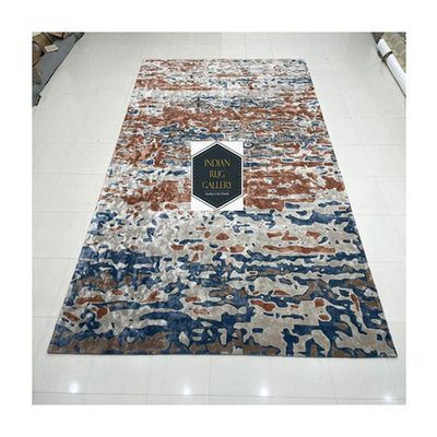 Rugs - HTR 106,Handtufted High Quality Abstract Design Silk Project Rugs Mat - INDIAN RUG GALLERY