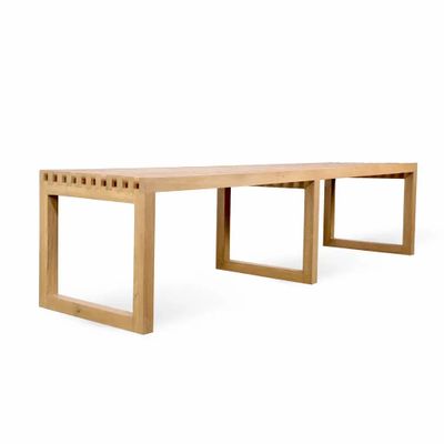 Benches - Fiiso Solidwood Bench with Natural Color - ALANKARAM