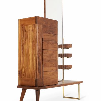 Buffets - Belle coiffeuse Lemari avec miroir - ALANKARAM