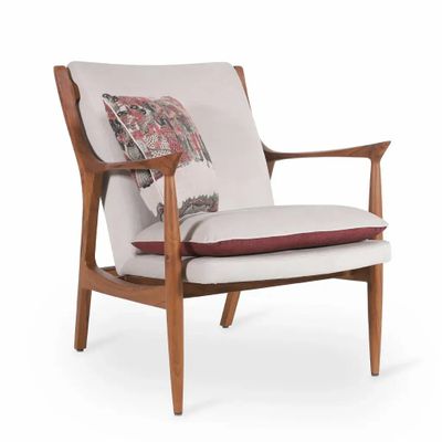 Chairs - Craff - Lounge Chair with Fabric - ALANKARAM