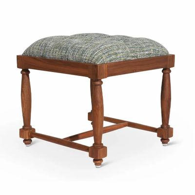Ottomans - Konfor - Teakwood Square Ottoman - ALANKARAM