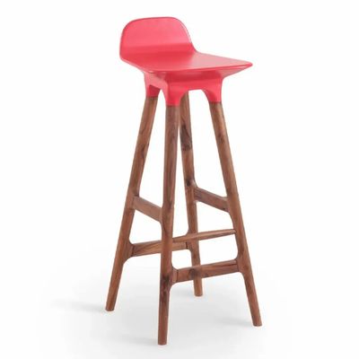 Chaises - Inalt - Chaise haute / de bar en PU rouge - ALANKARAM