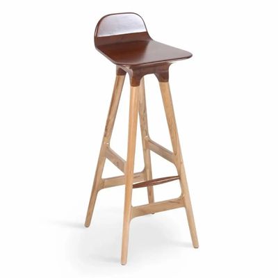 Chairs - Inalt - High / Bar Chair with Walnut Stain - ALANKARAM