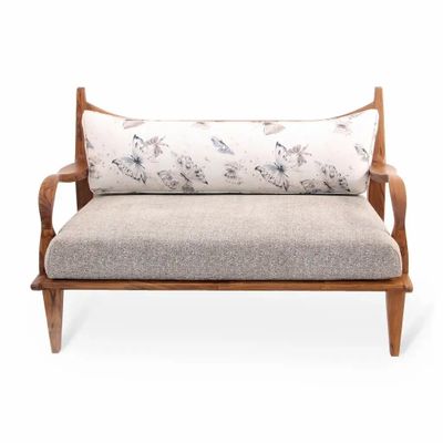 Sofas - Araal - Two Seater Teakwood Sofa - ALANKARAM