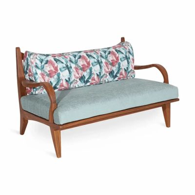 Sofas - Araal - Two Seater Teakwood Sofa - ALANKARAM