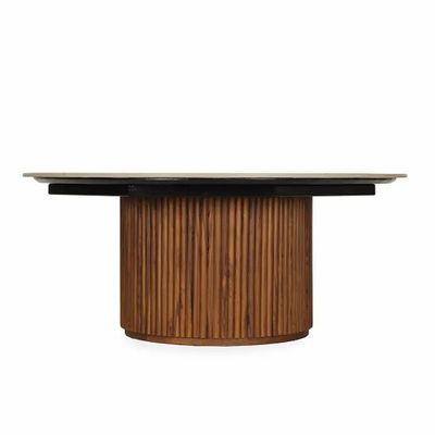 Autres tables - Aruna - Table de café en teck avec plateau en quartz - ALANKARAM