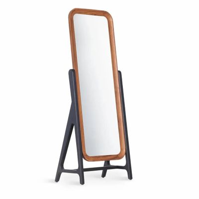 Buffets - Commode Ayakta en teck avec miroir rectangulaire - ALANKARAM